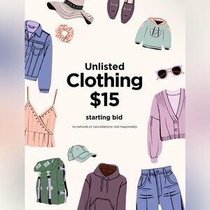Unlisted clothing - starting bid $15